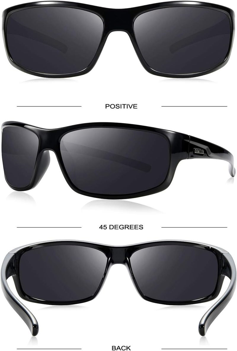 BEALER Store نظارات شمسية رياضية قطبية للرجال بإطار خفيف من TR90 نظارات قيادة وركوب دراجات وصيد مع حماية من الأشعة فوق البنفسجية - Image 3